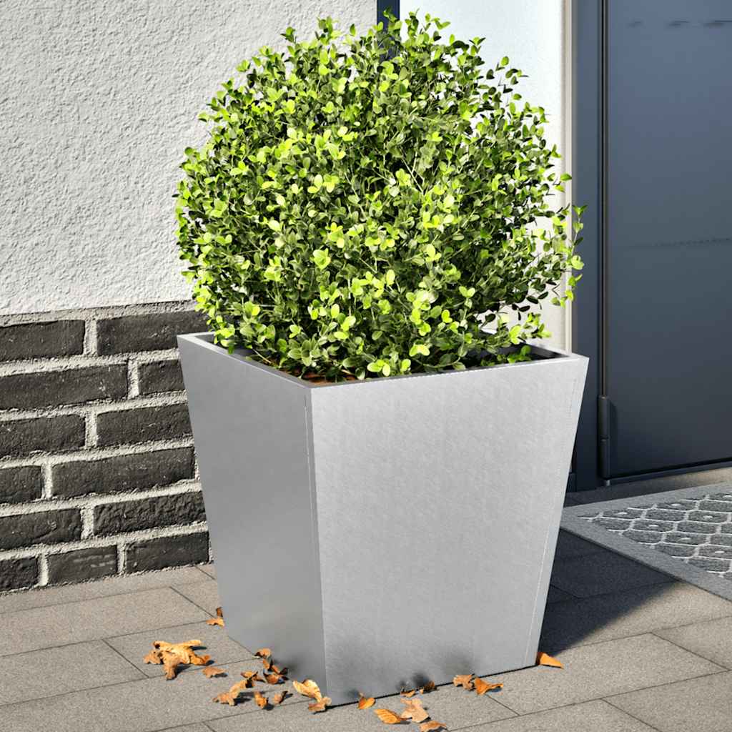 Plantekasser 2 stk 40x40x40 cm galvanisert stål