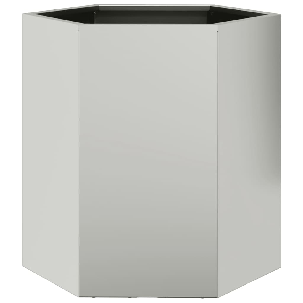 Plantekasse sekskantet 46x40x45 cm Forvitringsstål