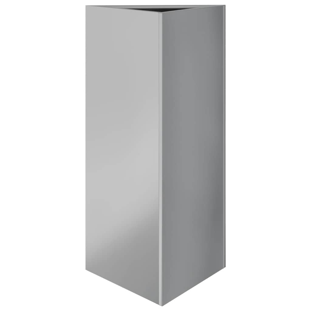 Plantekasse trekantet 40x40x75 cm galvanisert stål