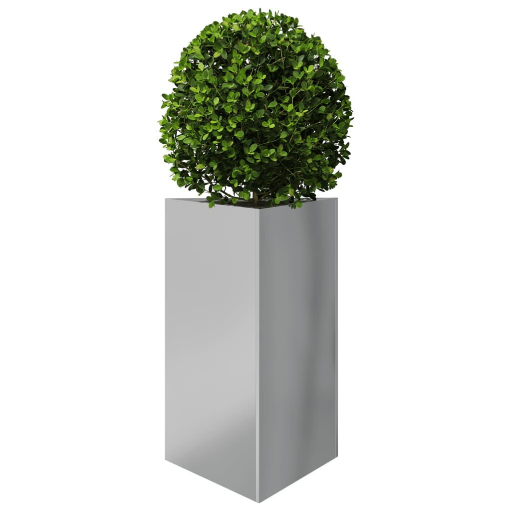 Plantekasser 2 stk trekantet 50x43x75 cm galvanisert stål