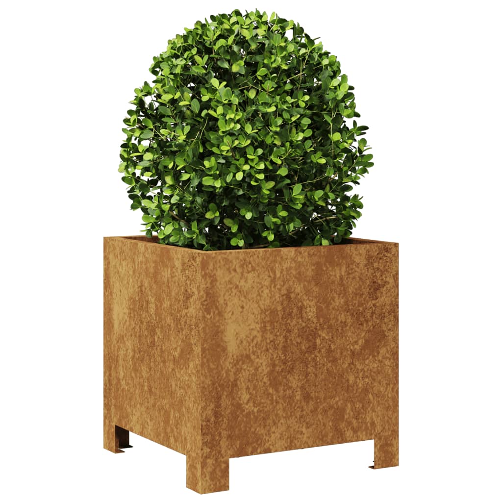 Hageplantekar 30x30x30 cm oksidert stål