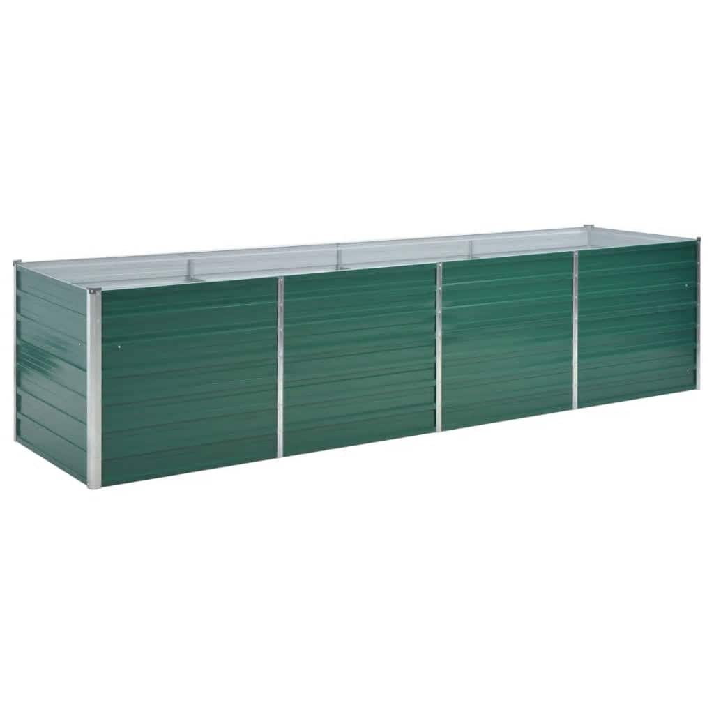 Høybed galvanisert stål 320x80x77 cm grønn