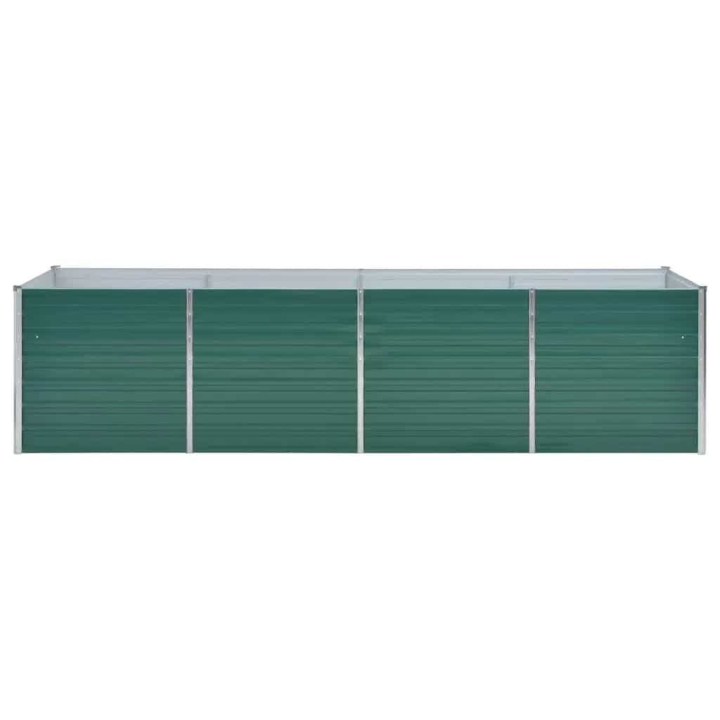 Høybed galvanisert stål 320x80x77 cm grønn