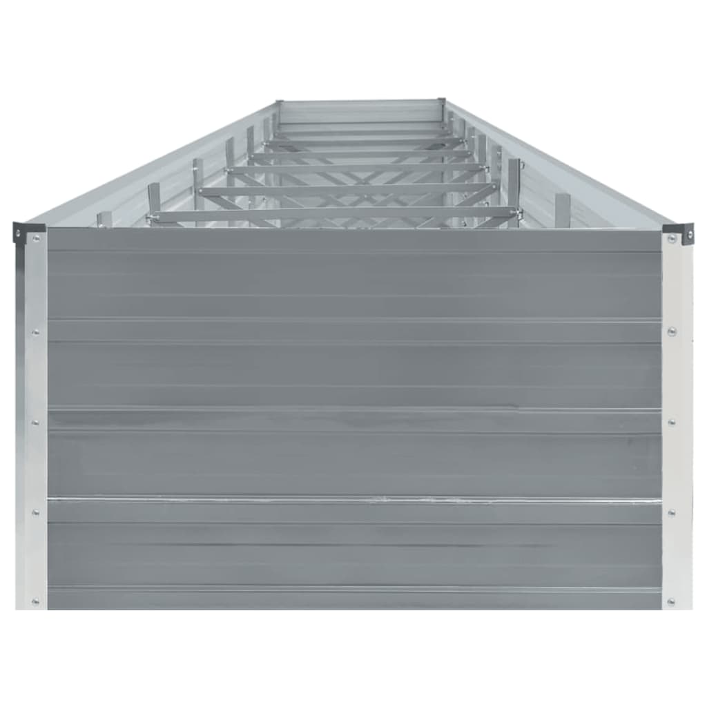 Høybed galvanisert stål 600x80x45 cm grå