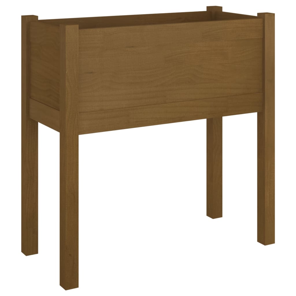 Plantekasse honningbrun 70x31x70 cm heltre furu