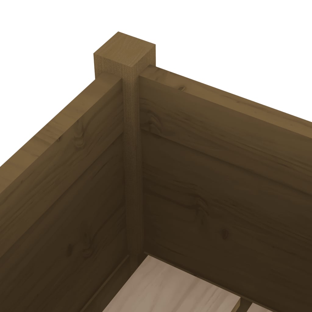 Plantekasse honningbrun 70x31x70 cm heltre furu
