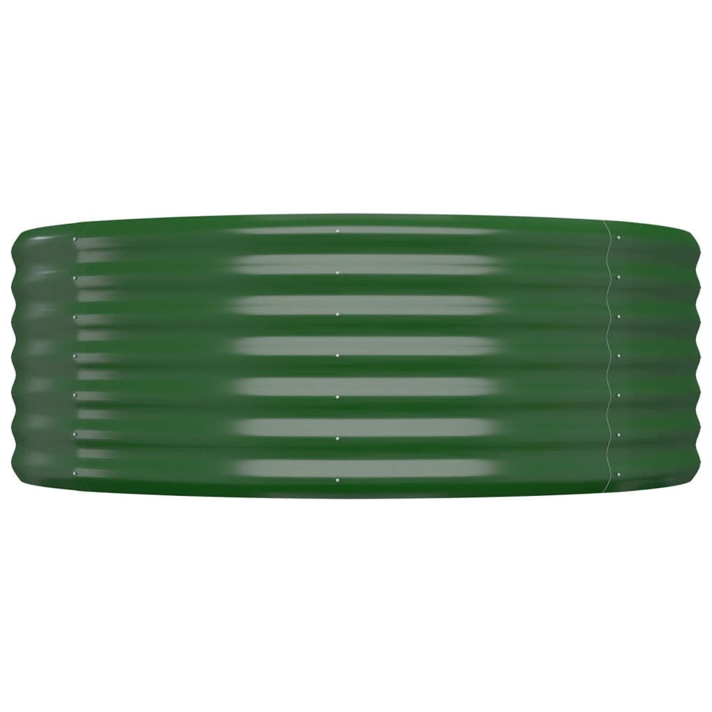 Høybed pulverlakkert stål 322x100x36 cm grønn
