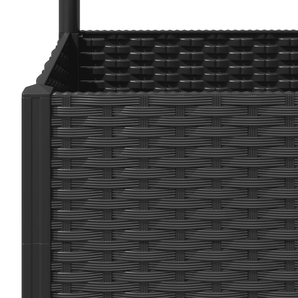 Plantekasse med espalier svart 120x120x136 cm PP