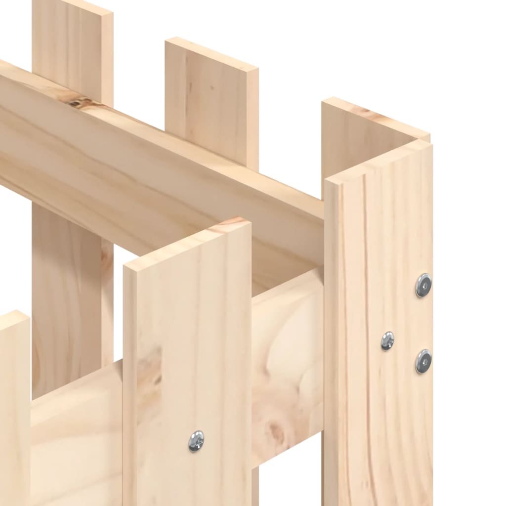 Plantekasse med gjerdedesign 50x50x50 cm heltre furu