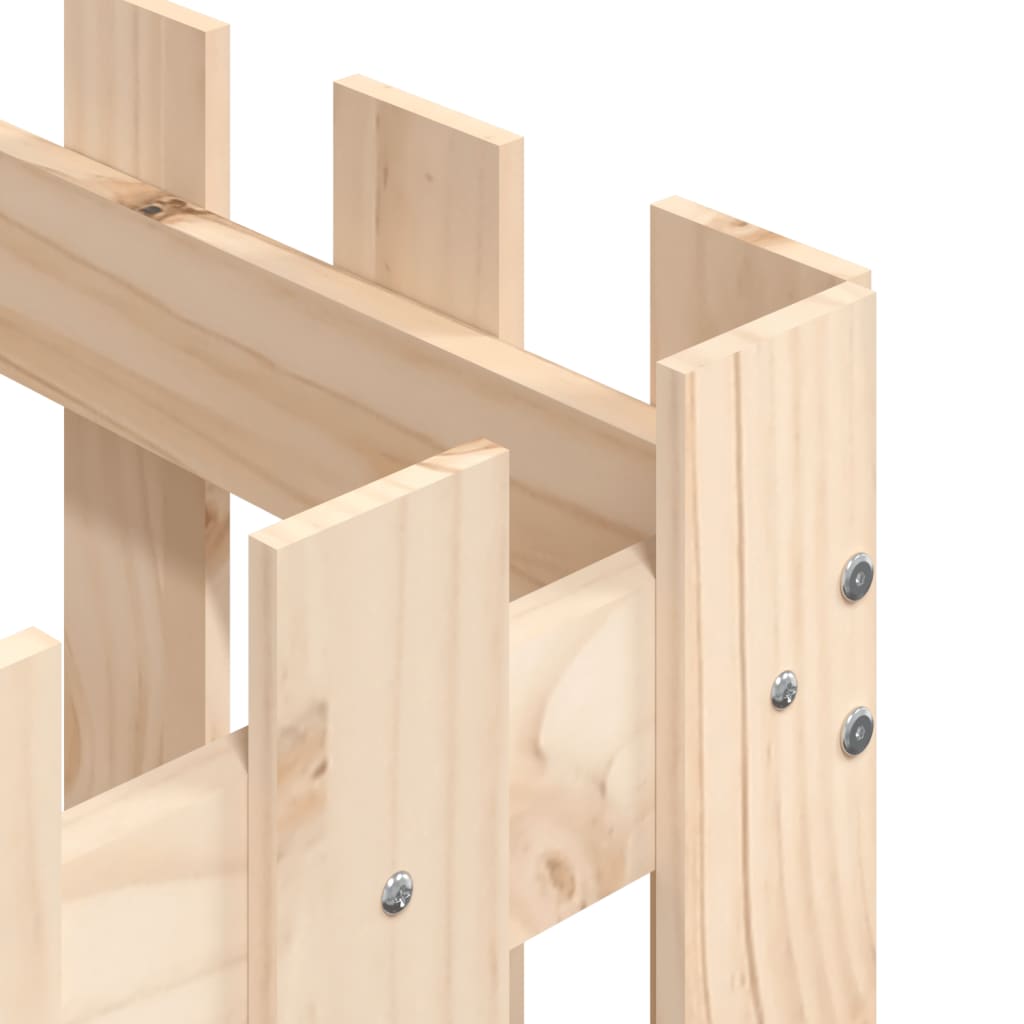 Plantekasse med gjerdedesign 60x60x60 cm heltre furu