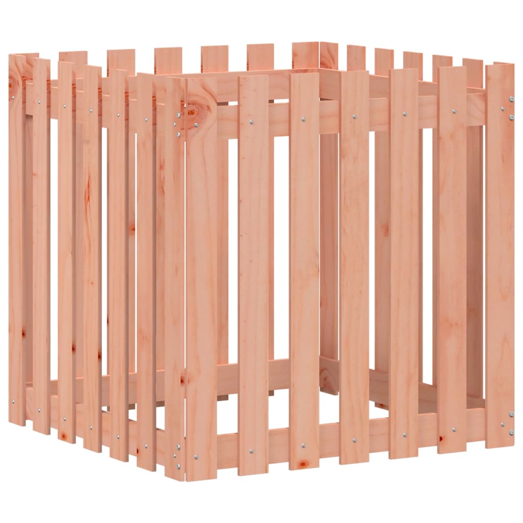 Plantekasse med gjerdedesign 70x70x70 cm heltre douglasgran