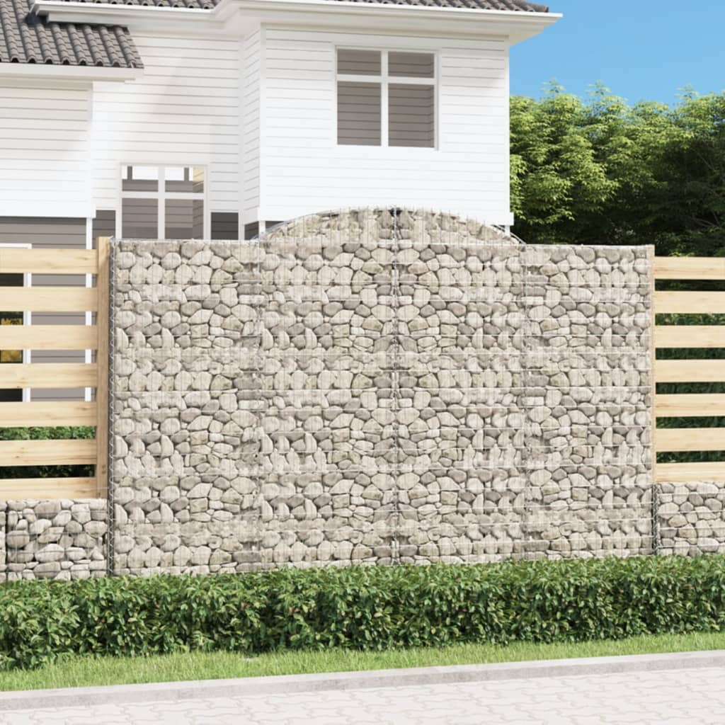Gabionkurver buede 7 stk 300x50x200/220 cm galvanisert jern