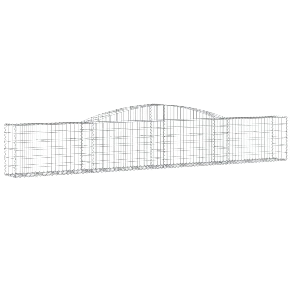 Gabionkurver buede 4 stk 400x30x60/80 cm galvanisert jern