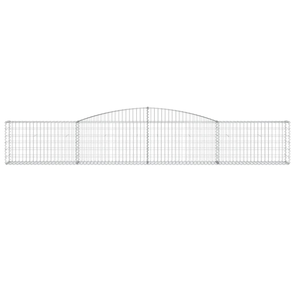 Gabionkurver buede 4 stk 400x30x60/80 cm galvanisert jern