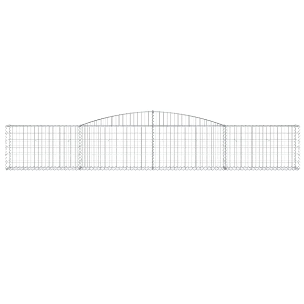 Gabionkurver buede 9 stk 400x30x60/80 cm galvanisert jern