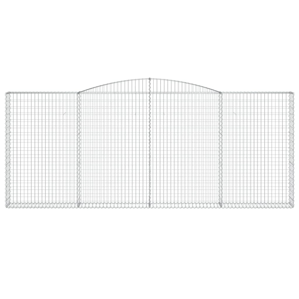 Gabionkurver buede 7 stk 400x30x160/180 cm galvanisert jern