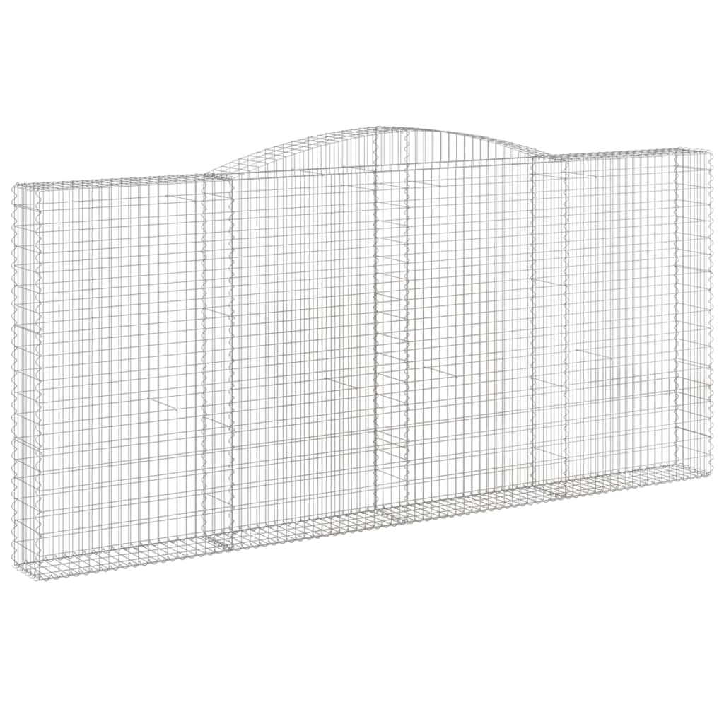 Gabionkurver buede 4 stk 400x30x180/200 cm galvanisert jern