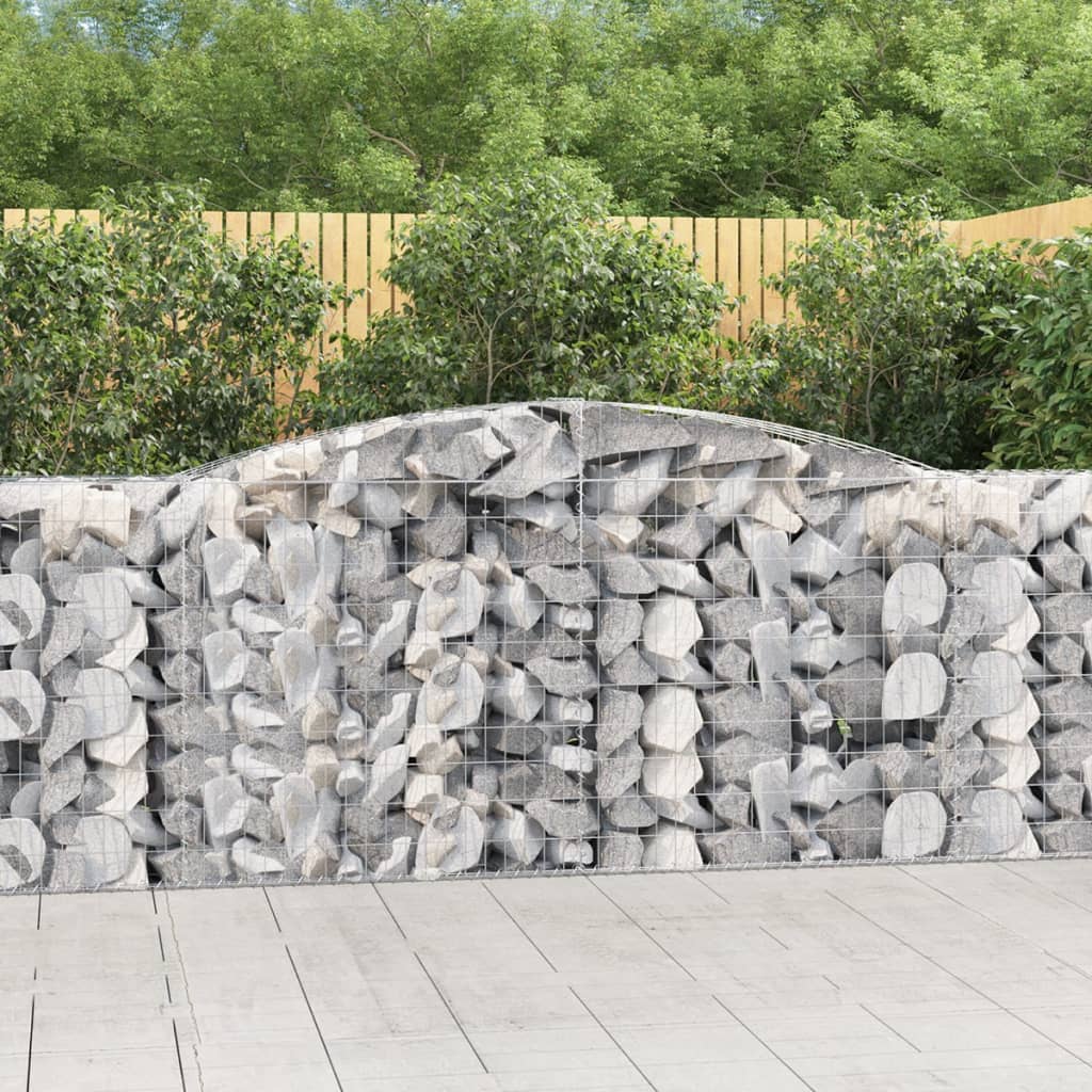 Gabionkurver buede 20 stk 400x50x100/120 cm galvanisert jern