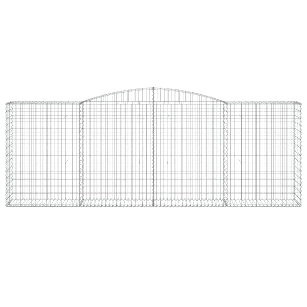 Gabionkurver buede 6 stk 400x50x140/160 cm galvanisert jern