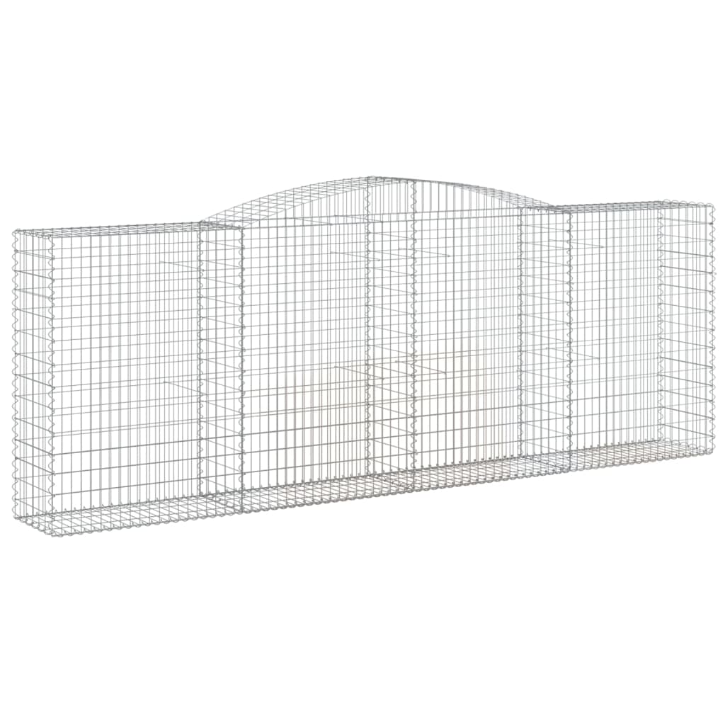 Gabionkurver buede 8 stk 400x50x140/160 cm galvanisert jern