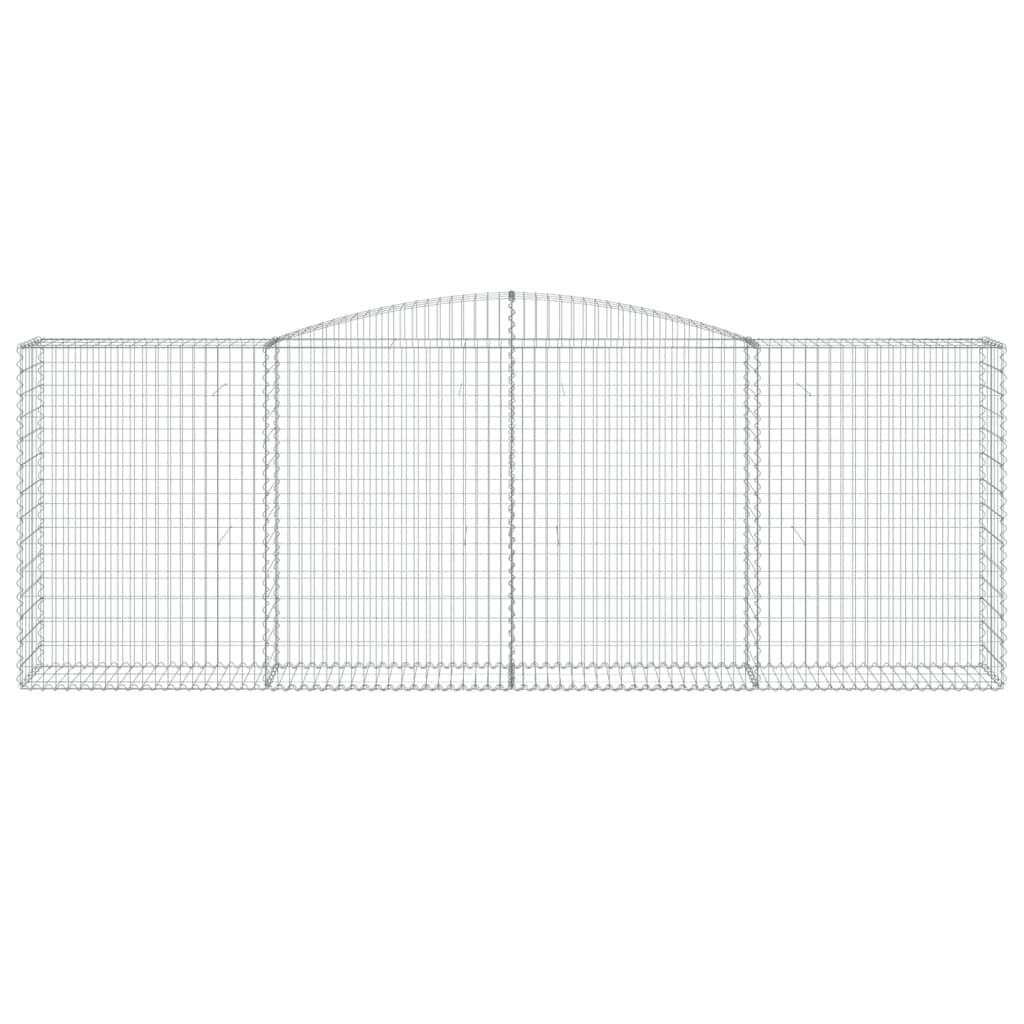 Gabionkurver buede 8 stk 400x50x140/160 cm galvanisert jern