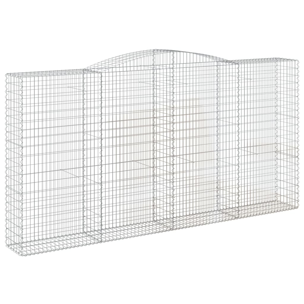 Gabionkurver buede 2 stk 400x50x200/220 cm galvanisert jern