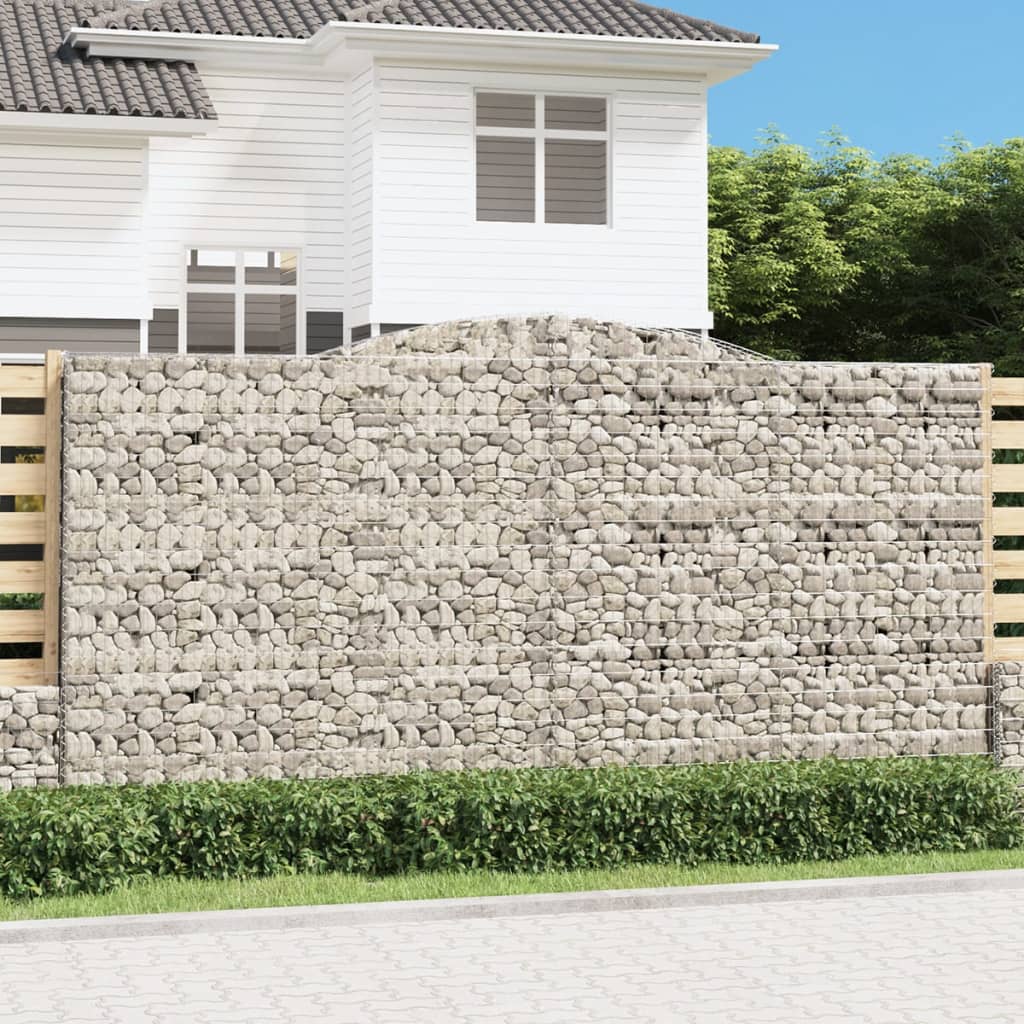Gabionkurver buede 2 stk 400x50x200/220 cm galvanisert jern