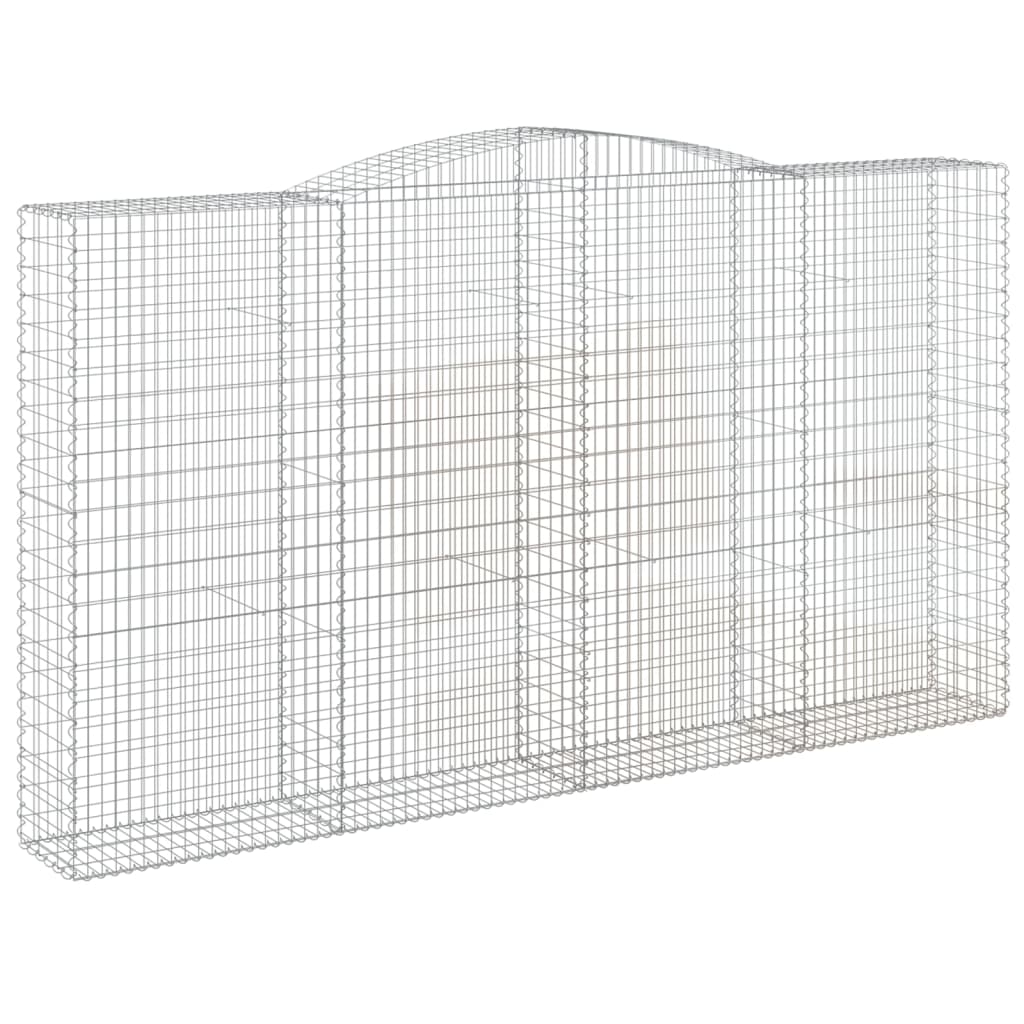 Gabionkurver buede 2 stk 400x50x220/240 cm galvanisert jern