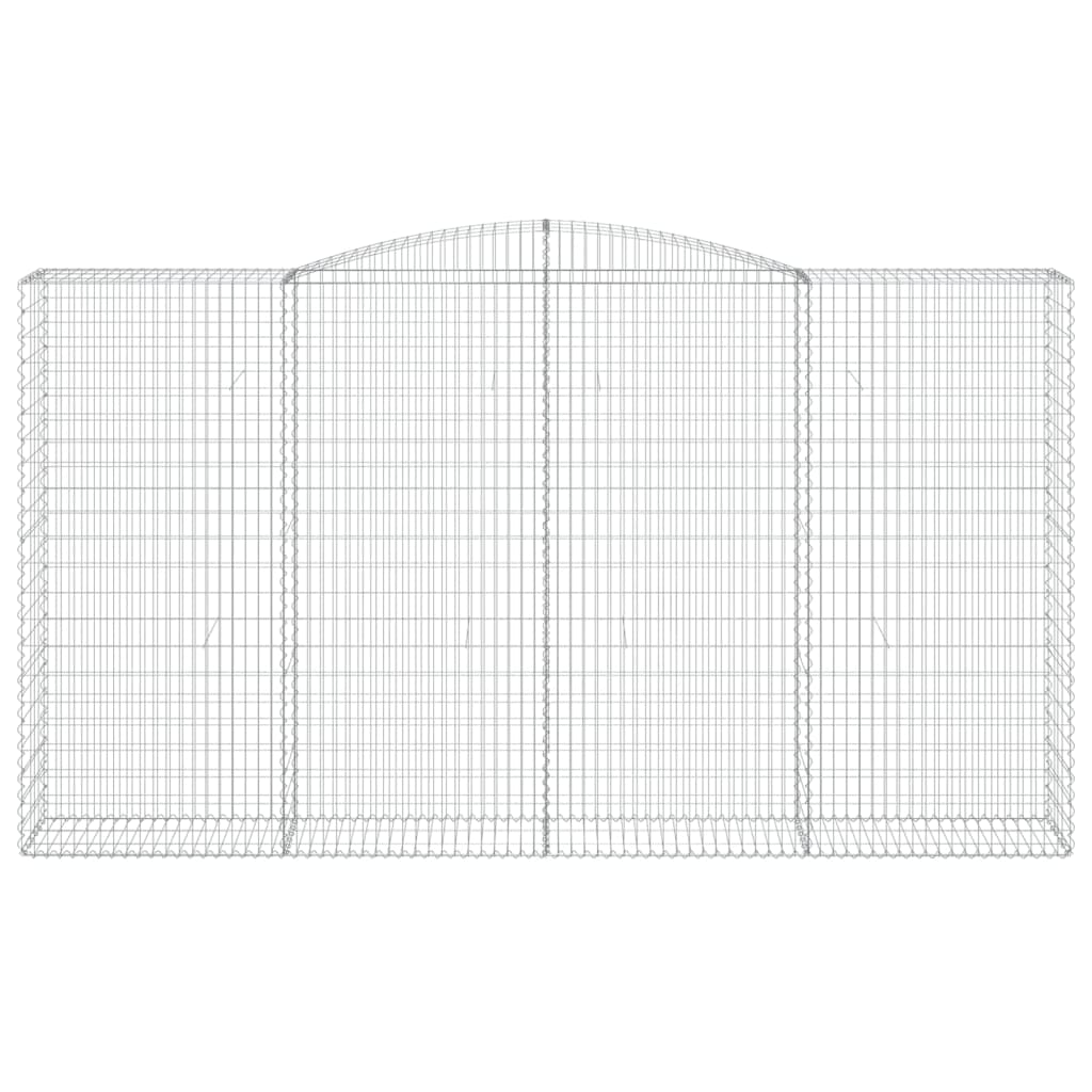 Gabionkurver buede 2 stk 400x50x220/240 cm galvanisert jern