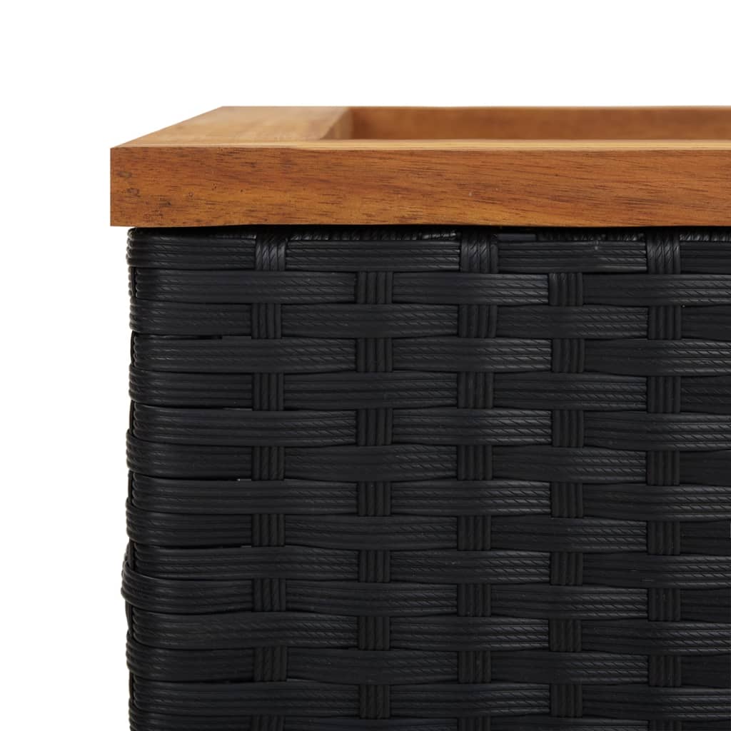 Plantekasse svart 80x40x40 cm polyrotting