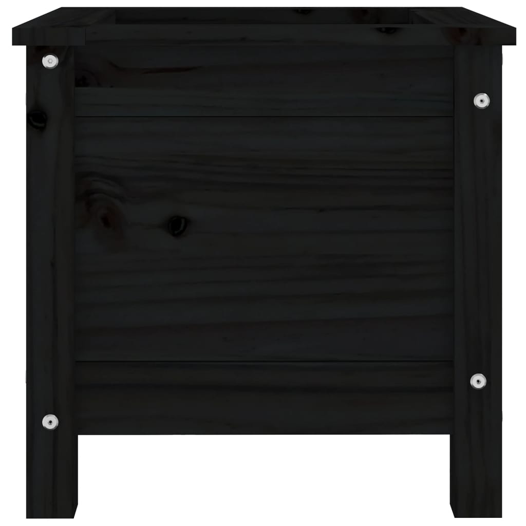 Hageplantekasse svart 40x40x39 cm heltre furu