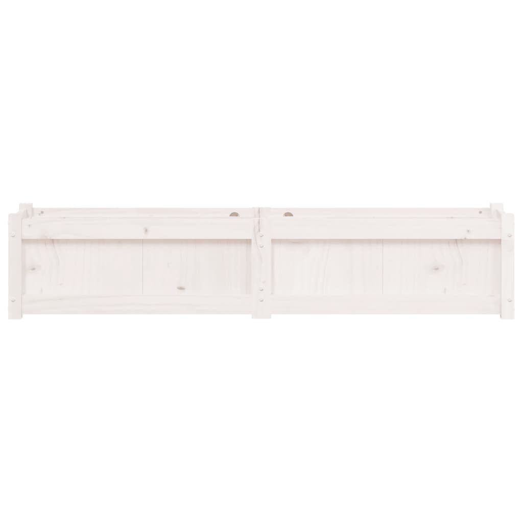 Hageplantekasse hvit 150x31x31 cm heltre furu