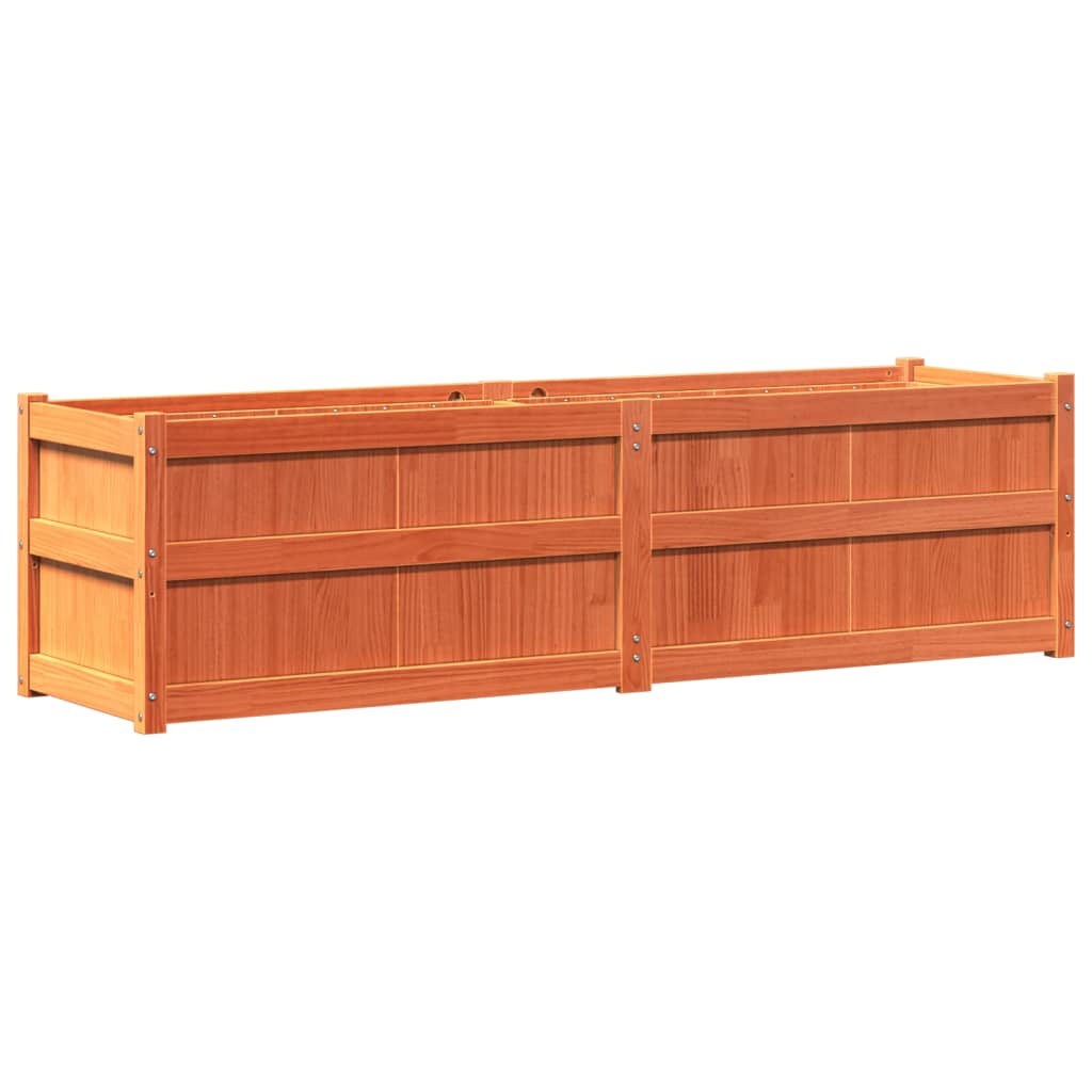 Hageplantekasse voksbrun 180x50x50 cm heltre furu
