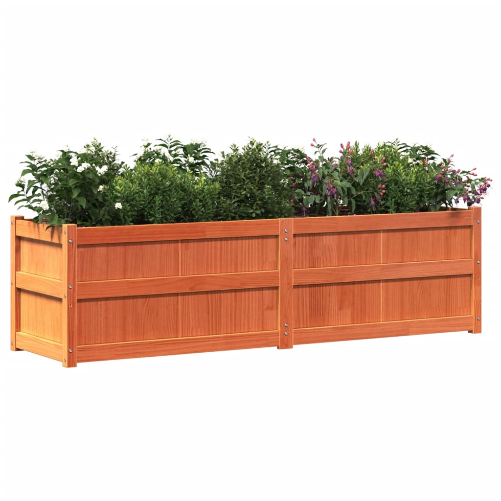 Hageplantekasse voksbrun 180x50x50 cm heltre furu