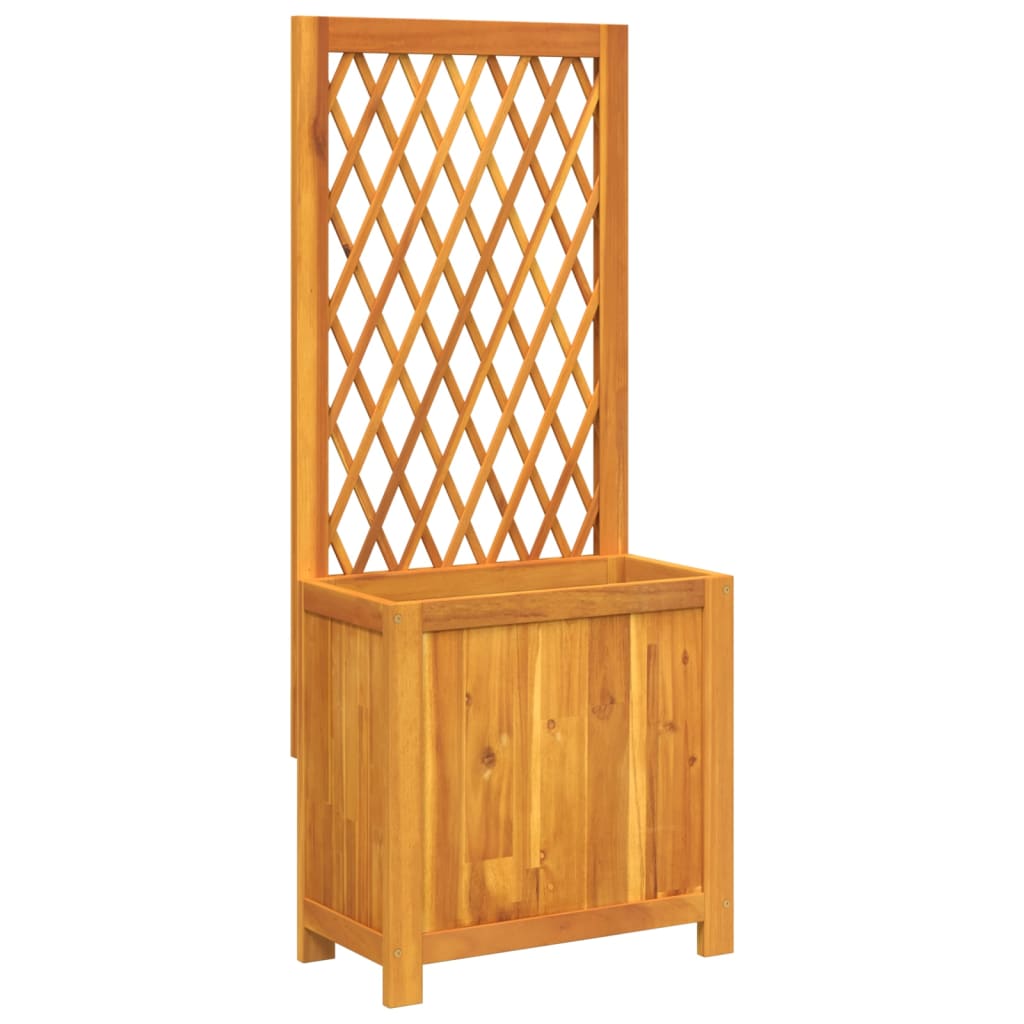 Plantekasse med espalier 55x29,5x132 cm heltre akasie