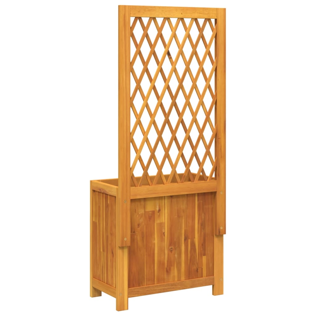 Plantekasse med espalier 55x29,5x132 cm heltre akasie