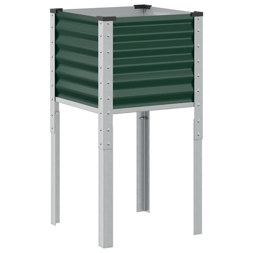 Plantekasse olivengrønn 45x45x88 cm stål