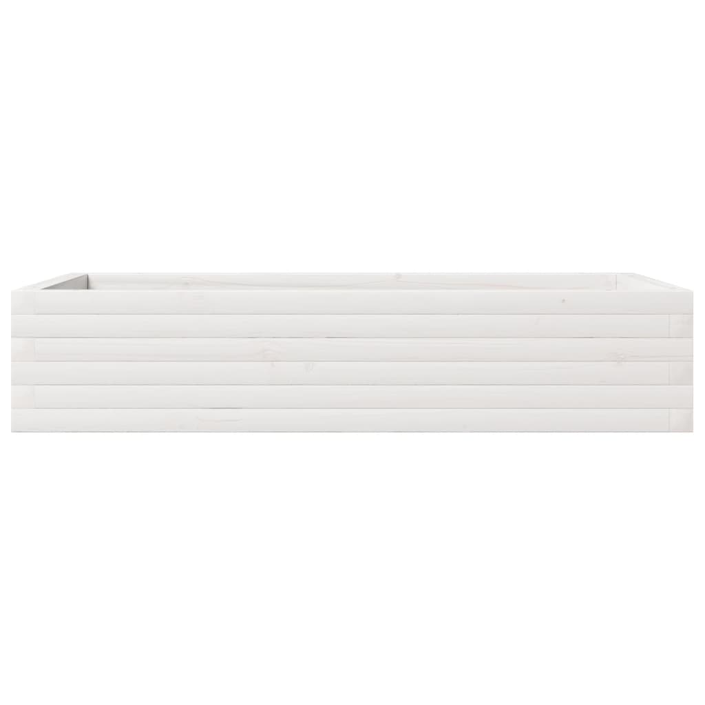 Plantekasse hvit 110x60x23 cm heltre furu