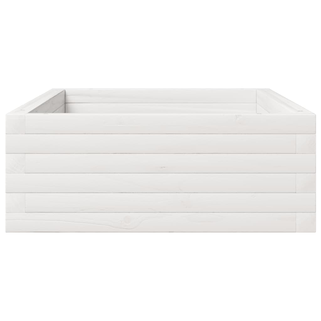 Plantekasse hvit 110x60x23 cm heltre furu