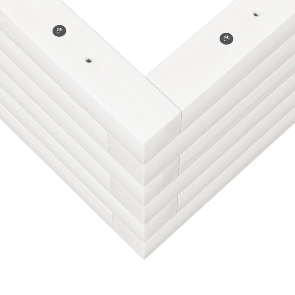 Plantekasse hvit 110x60x23 cm heltre furu