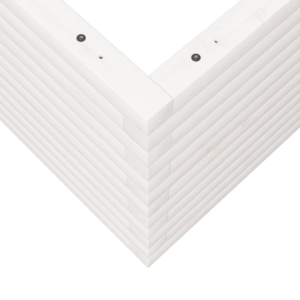 Plantekasse hvit 50x50x45,5 cm heltre furu