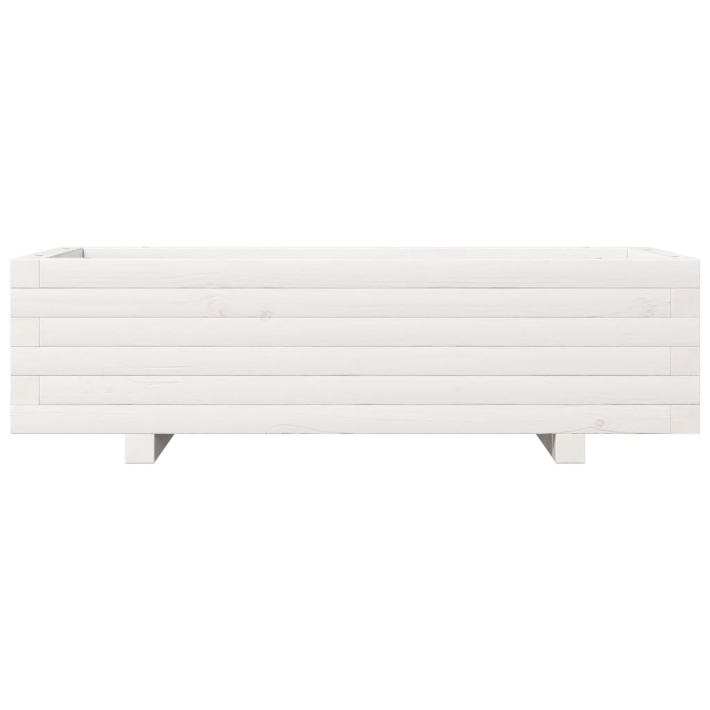 Plantekasse hvit 90x40x26,5 cm heltre furu
