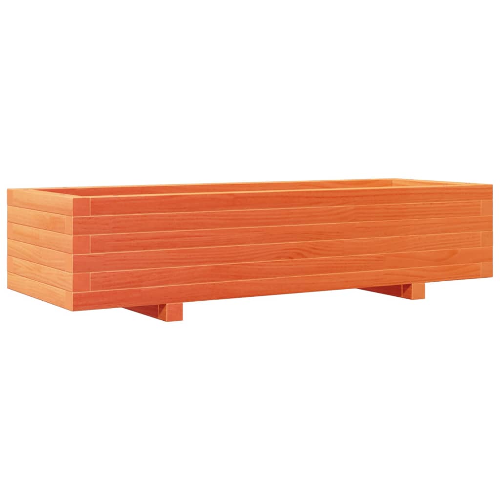 Plantekasse voksbrun 110x40x26,5 cm heltre furu