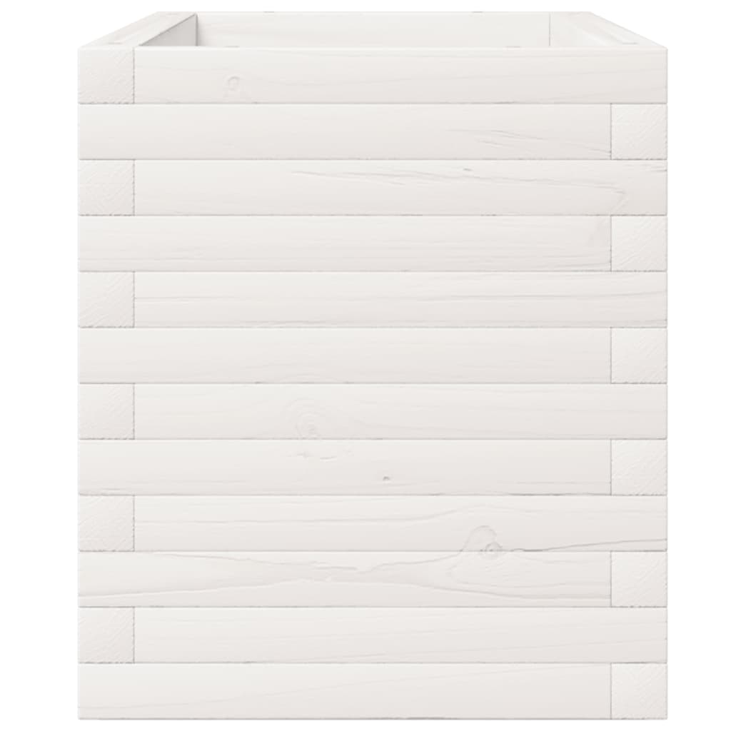Plantekasse hvit 110x40x49,5 cm heltre furu