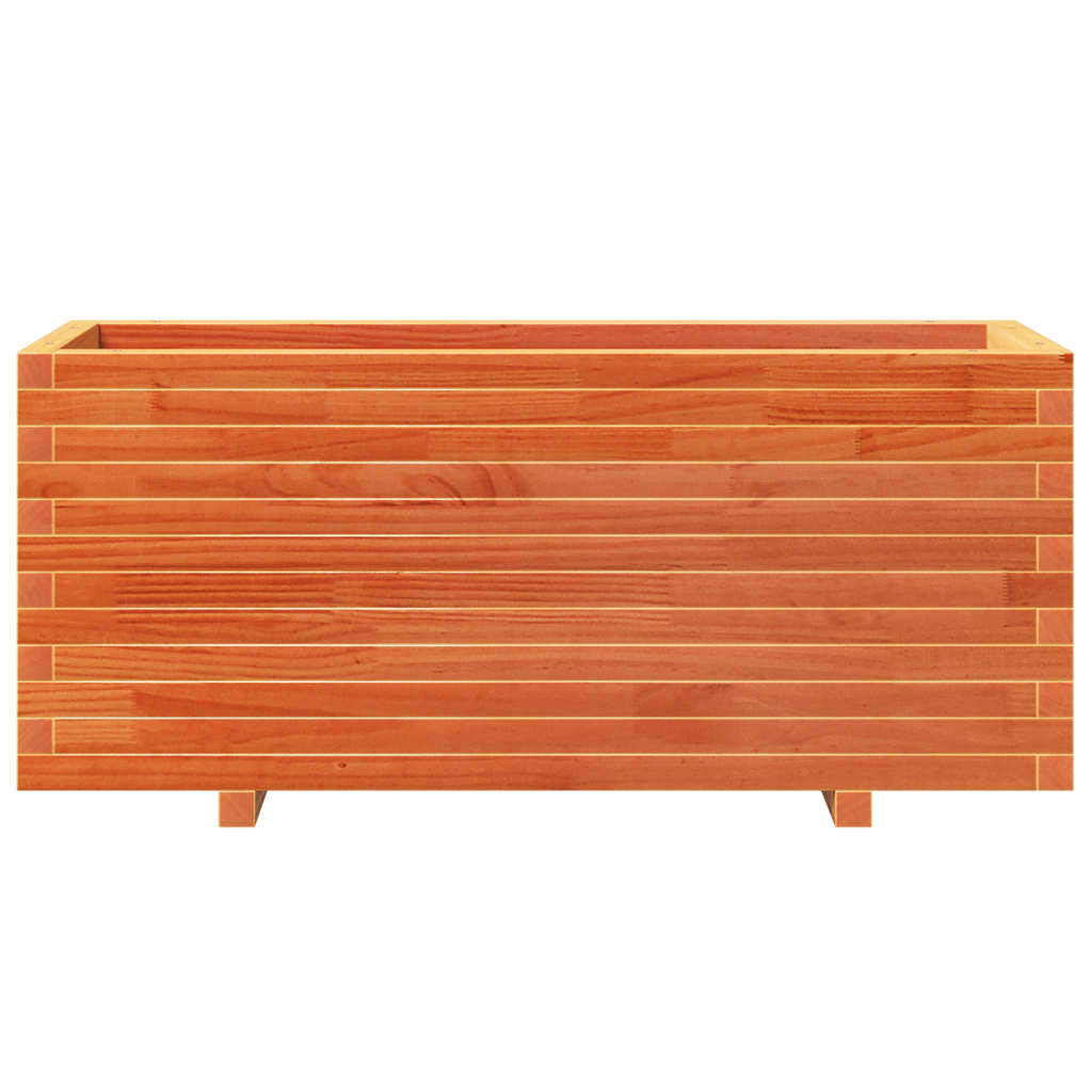 Plantekasse voksbrun 110x40x49,5 cm heltre furu