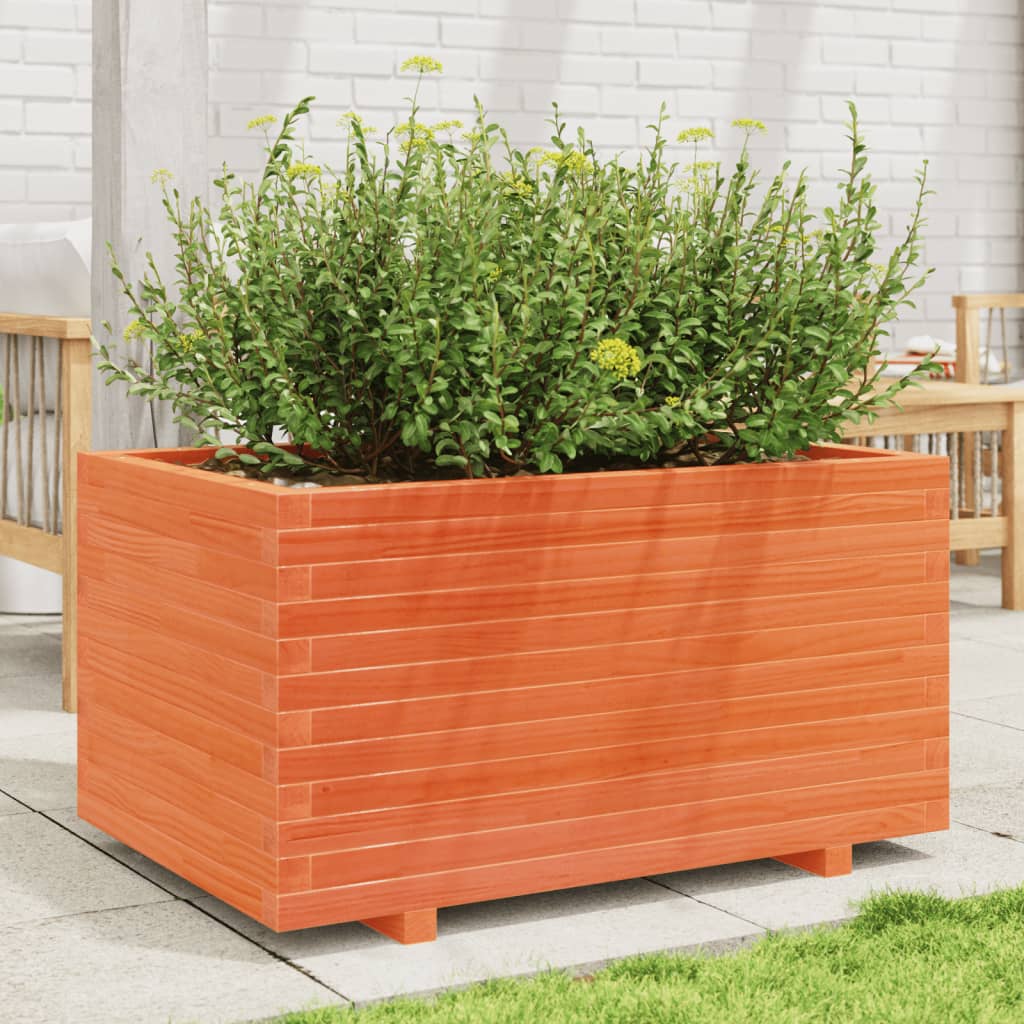 Plantekasse voksbrun 90x60x49,5 cm heltre furu