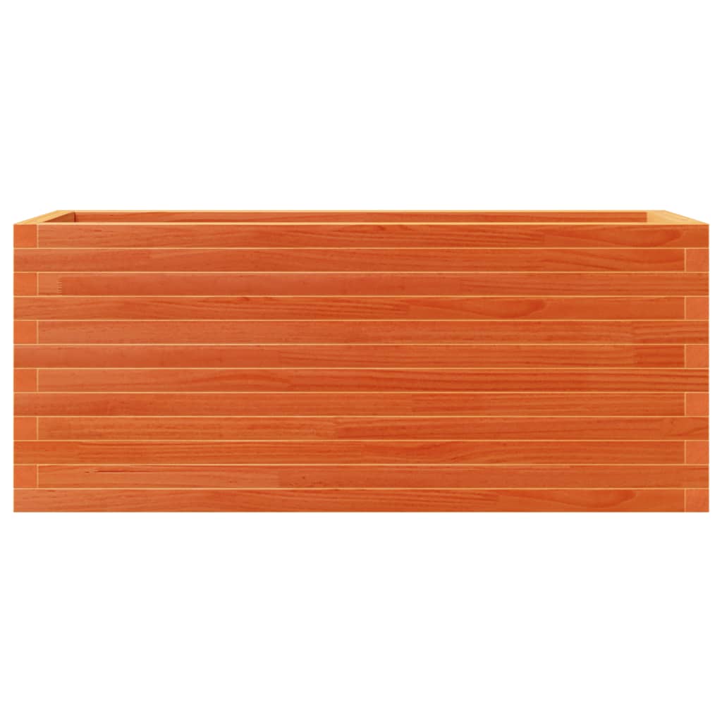 Plantekasse voksbrun 110x40x46 cm heltre furu