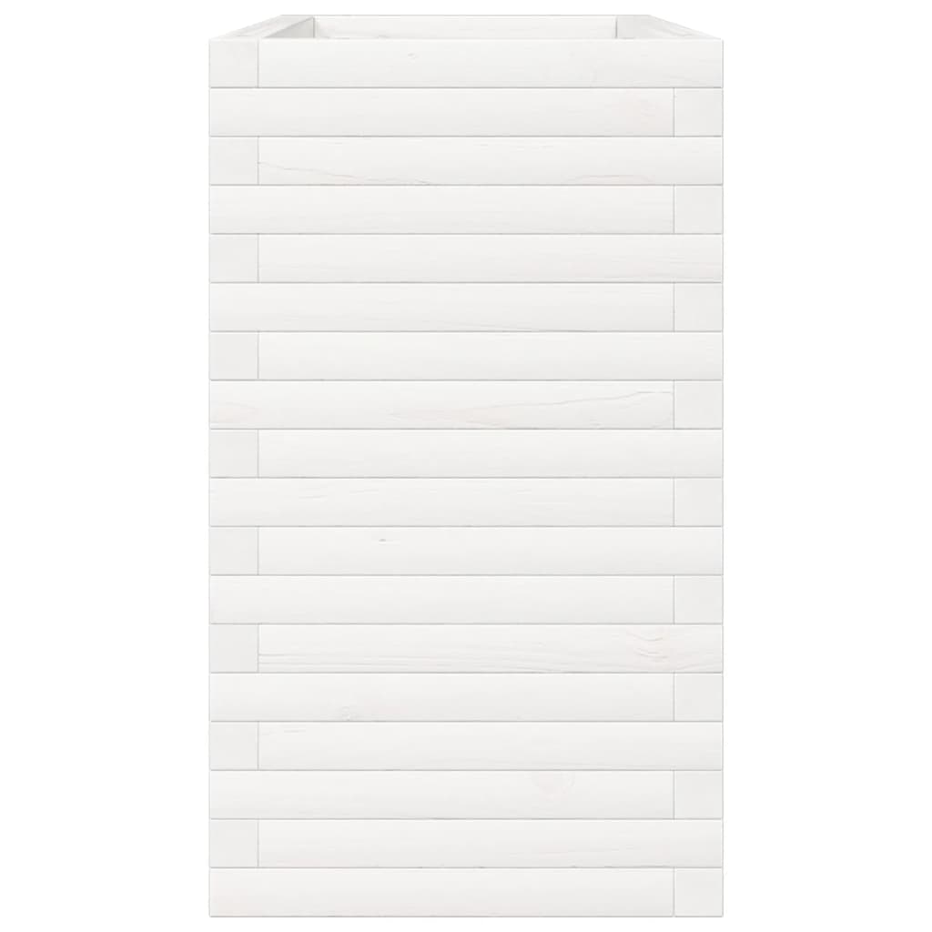 Plantekasse hvit 90x40x68,5 cm heltre furu
