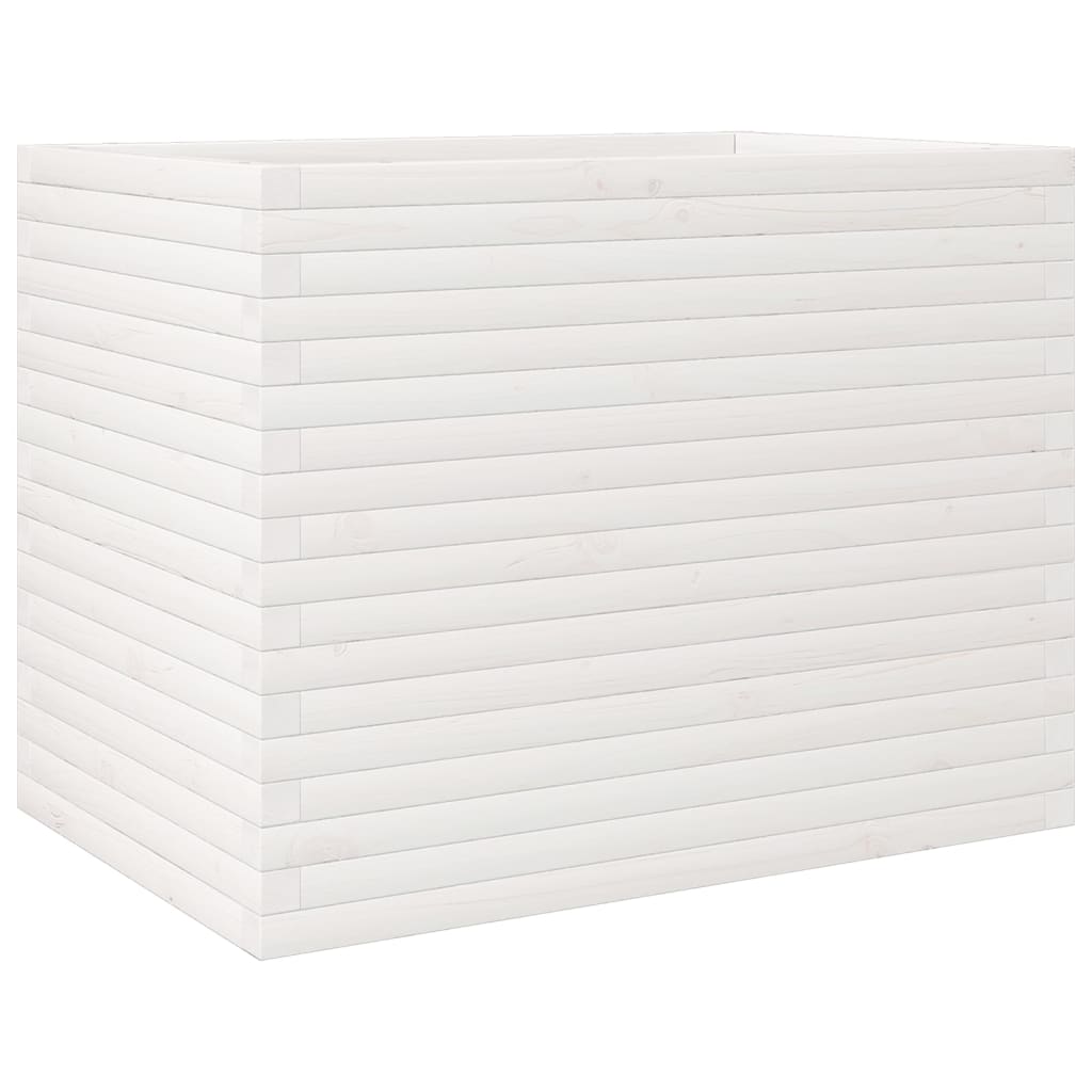 Plantekasse hvit 90x60x68,5 cm heltre furu