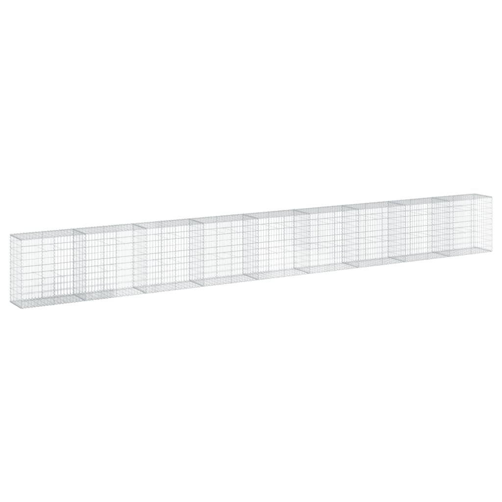 Gabionkurv med deksel 900x50x100 cm galvanisert jern